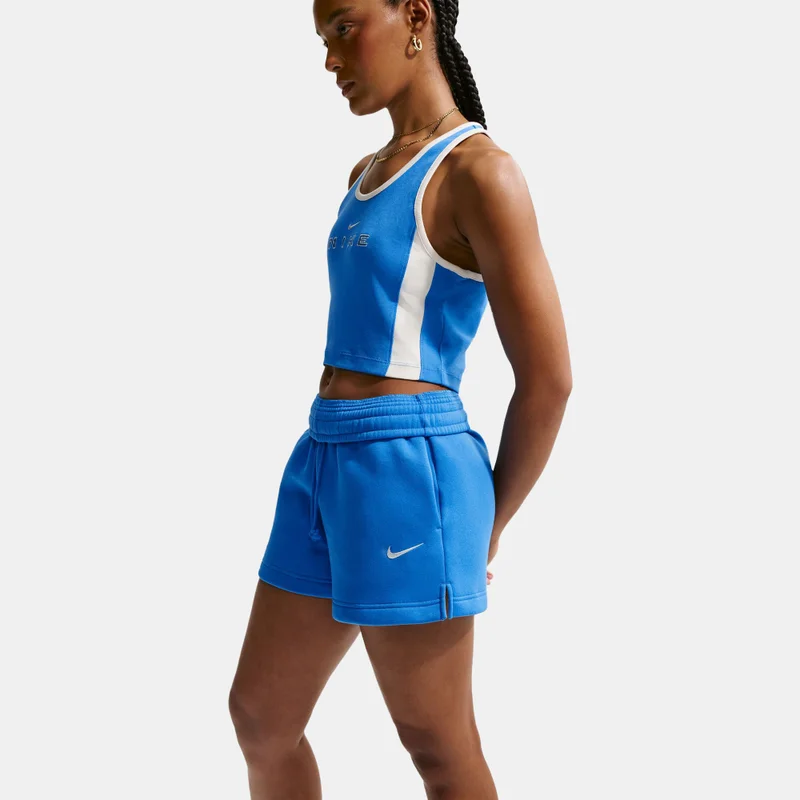 Nike Blue Women's Sportswear Phoenix Fleece Shorts for Women | Best Price UAE