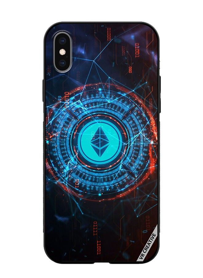 VR CREATIVE Protective Case Cover For Apple iPhone XS Max Ethereum Design Multicolour - Image 1