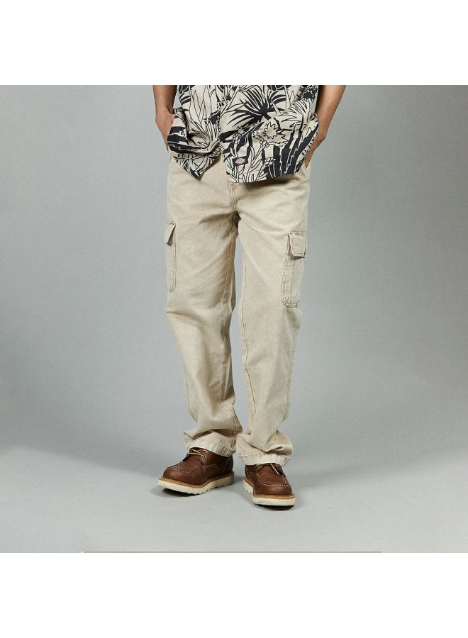 Dickies بنطلون كارغو متعدد الجيوب من ديكيز قماش مغسول لفصل الربيع/الصيف، بنطلون واسع الساق كاجوال - Image 3