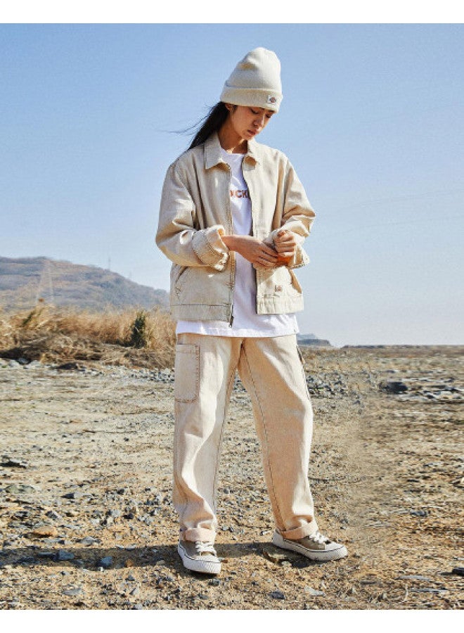 Dickies بنطلون كارغو متعدد الجيوب من ديكيز قماش مغسول لفصل الربيع/الصيف، بنطلون واسع الساق كاجوال - Image 1