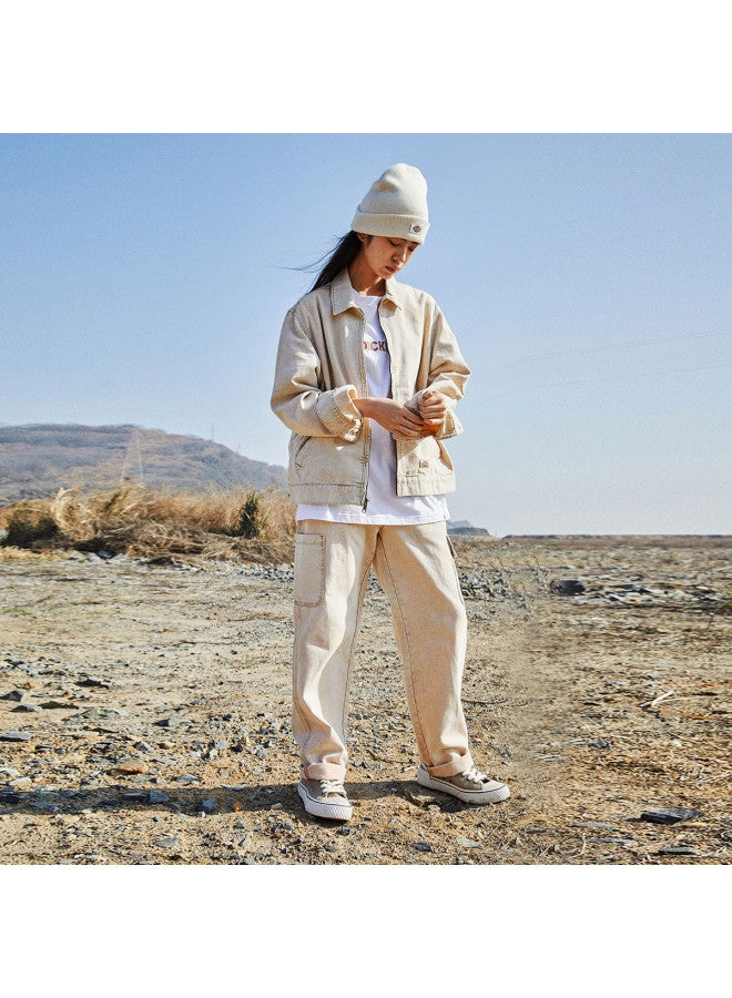 Dickies بنطلون كارغو متعدد الجيوب من ديكيز قماش مغسول لفصل الربيع/الصيف، بنطلون واسع الساق كاجوال - Image 2