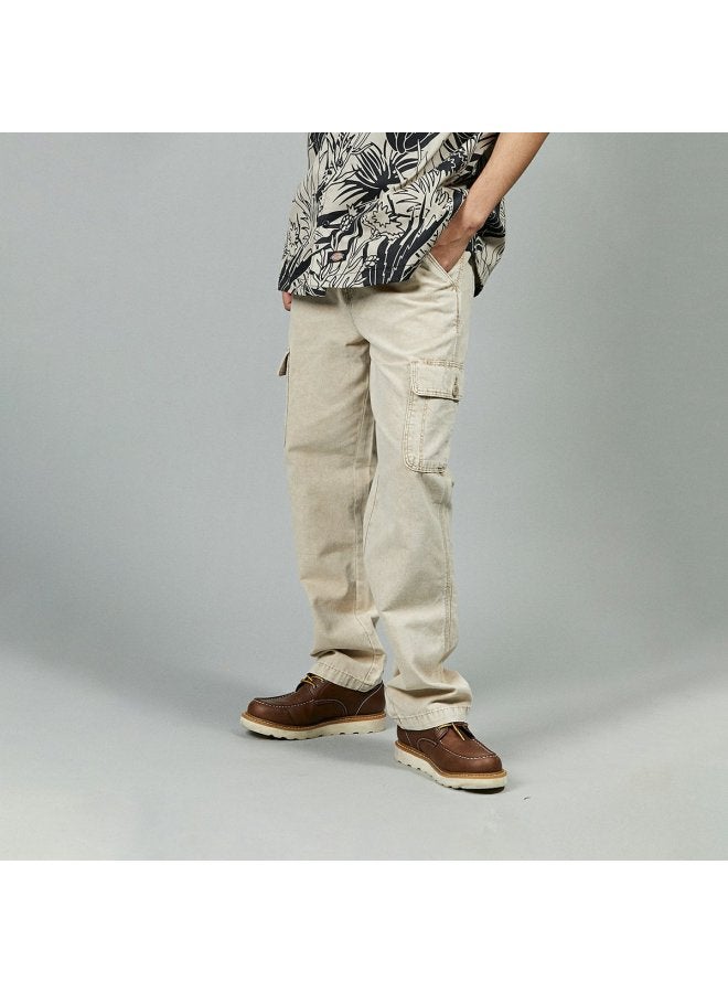 Dickies بنطلون كارغو متعدد الجيوب من ديكيز قماش مغسول لفصل الربيع/الصيف، بنطلون واسع الساق كاجوال - Image 5