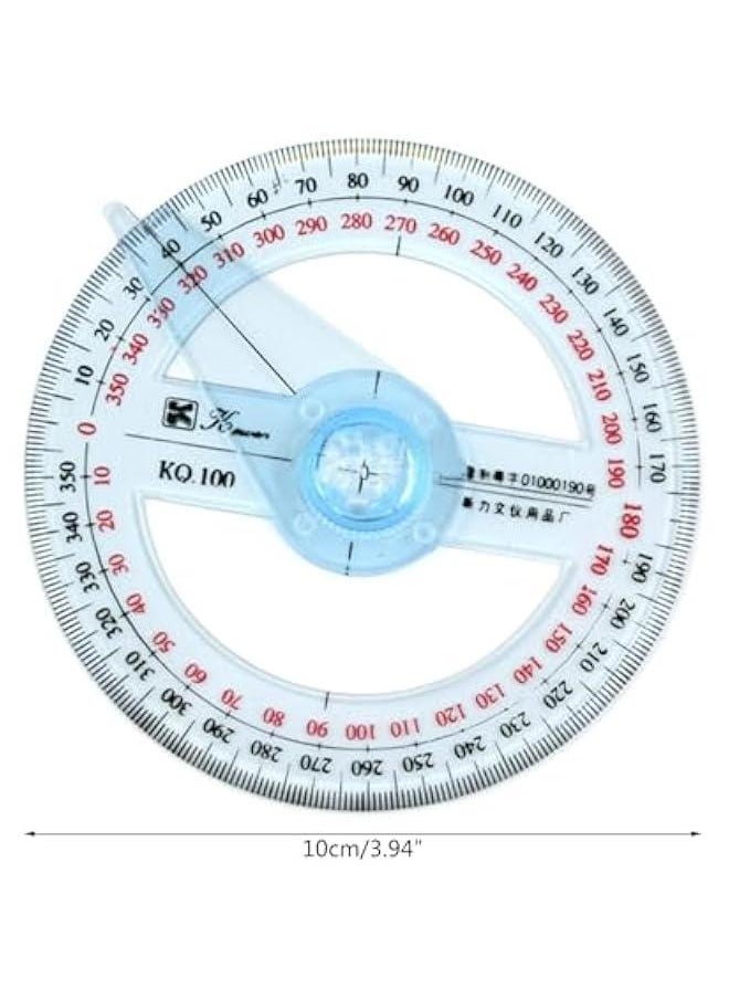Generic 360 Degree Angle Measure Circle Protractor 360 Degree Plastic Protractor for School Classroom Office Drafting Measuring Circle Protractor Circle Protractor Drawing Tool Circle Protractor 360 Degree  - Image 3