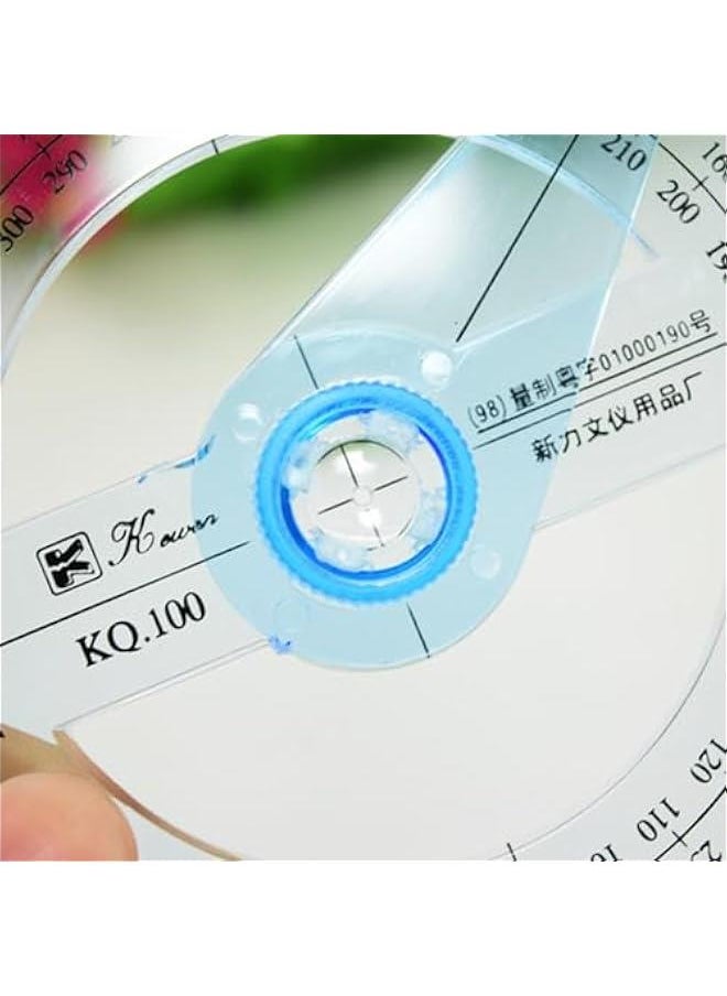 Generic 360 Degree Angle Measure Circle Protractor 360 Degree Plastic Protractor for School Classroom Office Drafting Measuring Circle Protractor Circle Protractor Drawing Tool Circle Protractor 360 Degree  - Image 4