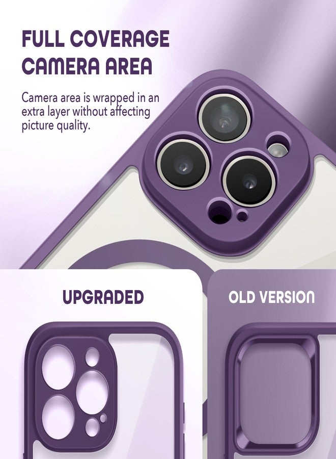 TIESZEN for iPhone 15 Pro Case Magnetic, [Compatible with Magsafe], Built-in Privacy Screen Protector & Upgraded Camera Protection, Anti Spy Full Body Hard Phone Case for 15 Pro 6.1'', Purple - Image 3