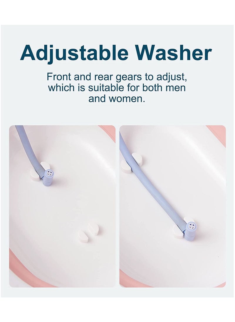 Toshionics - Reusable Toilet Seat Folding Collapsible Sitz Bathtub with Flusher Water Soaking Basin Suitable for Pregnant Woman Soaking Bath for Acne Relief Hemorrhoid Care Steam Seat Women Relieve Inflammation - Image 1