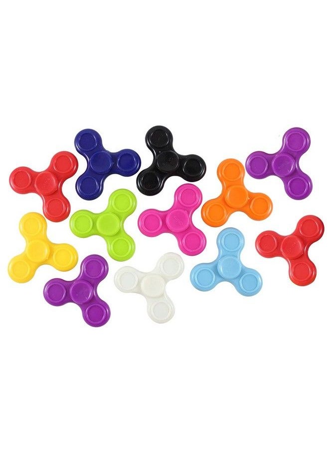 Curious Minds Busy Bags - 12 Mini Fidget Spinners Fidget Toy Sensory Stress Toy Tiny Hand Spinner Toy Party Favors (Random Colors) - Image 1