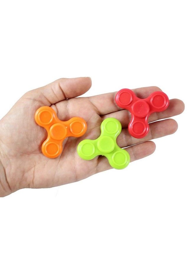 Curious Minds Busy Bags - 12 Mini Fidget Spinners Fidget Toy Sensory Stress Toy Tiny Hand Spinner Toy Party Favors (Random Colors) - Image 1