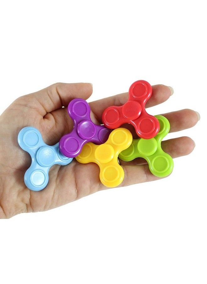 Curious Minds Busy Bags - 12 Mini Fidget Spinners Fidget Toy Sensory Stress Toy Tiny Hand Spinner Toy Party Favors (Random Colors) - Image 1