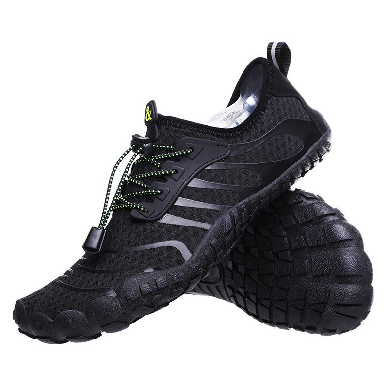 2023 Summer New Cross-border Quick-drying Beach Shoes Womens Five-finger Shoes Swimming Shoes Wading Shoes Fishing Shoes Mens Tracing Shoes W-1 Black