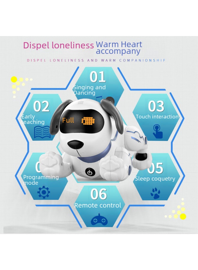 K16 Intelligent Robot Dog Simulation Barking Walking Children's Remote Control Electric Toy Dog Programming Stunts-Color:K21 Programming Stunt Puppy  - Image 4