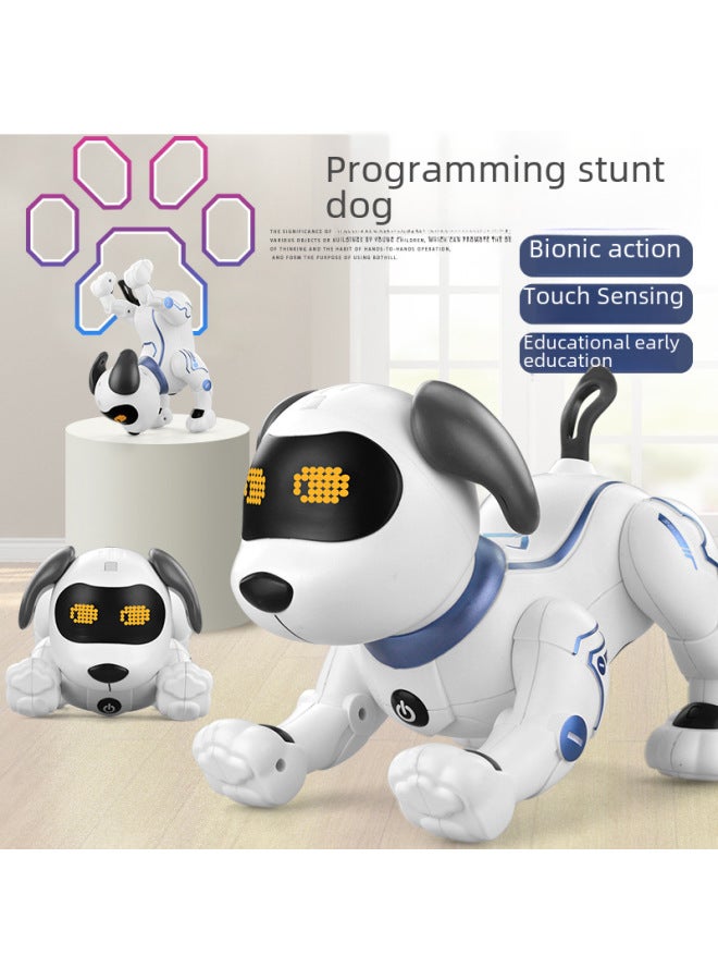 K16 Intelligent Robot Dog Simulation Barking Walking Children's Remote Control Electric Toy Dog Programming Stunts-Color:K21 Programming Stunt Puppy  - Image 2