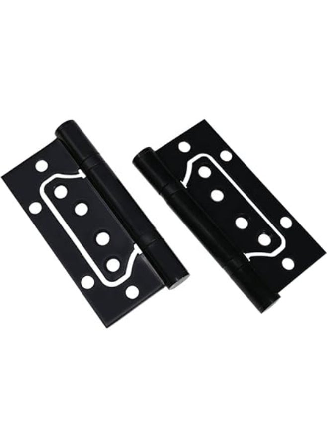2 Pack Door Hinge, Stainless Steel Hinges for Home and Room Doors (Butterfly Hinge, 4 Inch) (Black) - Image 2