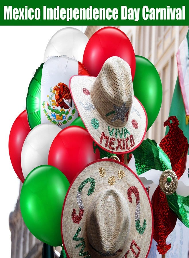 هونغداو مجموعة بالونات هونغداو لحفلات عيد الاستقلال المكسيكي، تتضمن 100 بالون، منها 70 بالون لاتكس أحمر وأخضر وأبيض، و30 بالون فويل عليه علم المكسيك، مثالية لحفلات عيد ميلاد "فيفا مكسيكو" و"يوم الاستقلال". - Image 5
