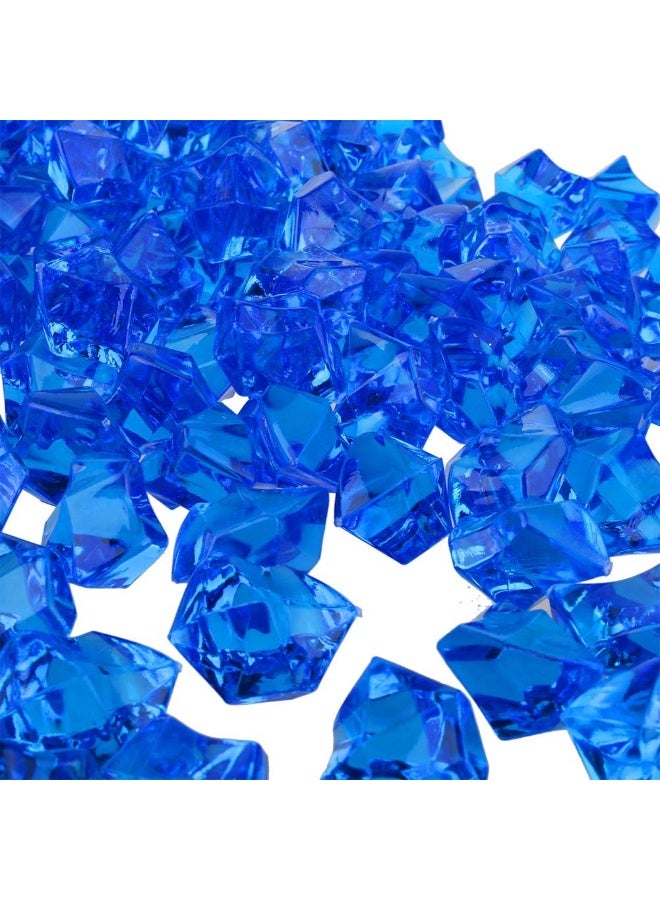 PMLAND Acrylic Ice Rocks Crystals Gems ~550 Pcs 3 lbs Bulk Bag for Vase Filler Table Scatter Party Wedding Arts Crafts Decoration Display Idea -Royal Blue - Image 4