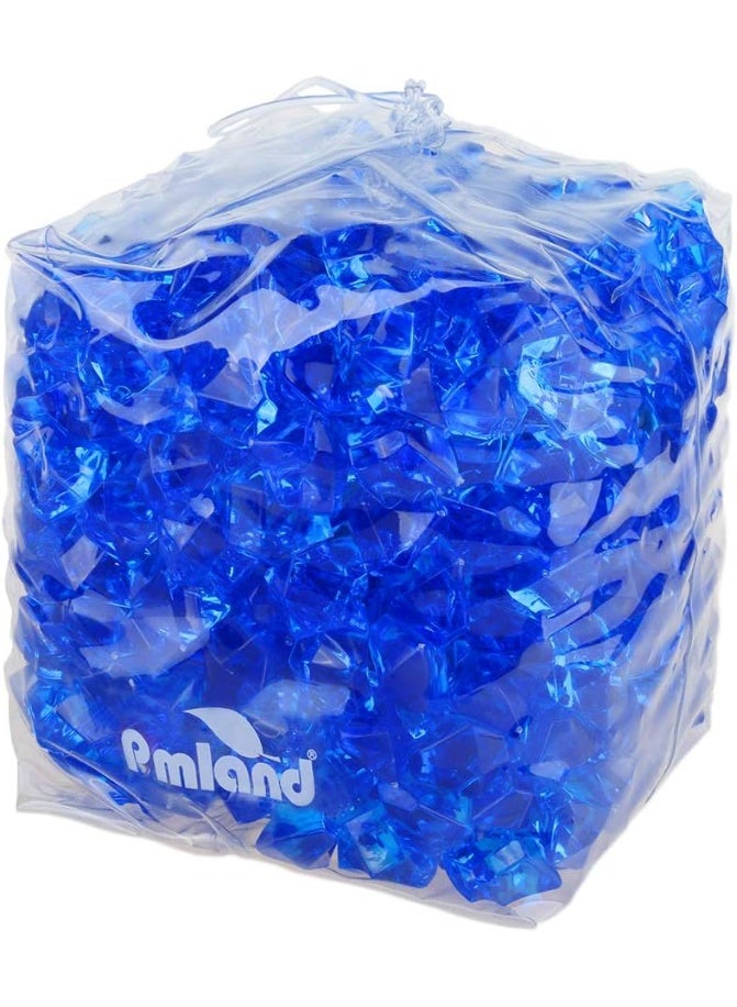 PMLAND Acrylic Ice Rocks Crystals Gems ~550 Pcs 3 lbs Bulk Bag for Vase Filler Table Scatter Party Wedding Arts Crafts Decoration Display Idea -Royal Blue - Image 3