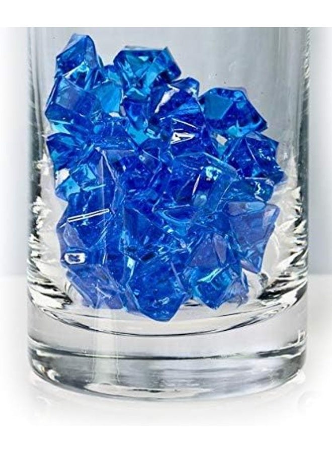 PMLAND Acrylic Ice Rocks Crystals Gems ~550 Pcs 3 lbs Bulk Bag for Vase Filler Table Scatter Party Wedding Arts Crafts Decoration Display Idea -Royal Blue - Image 2