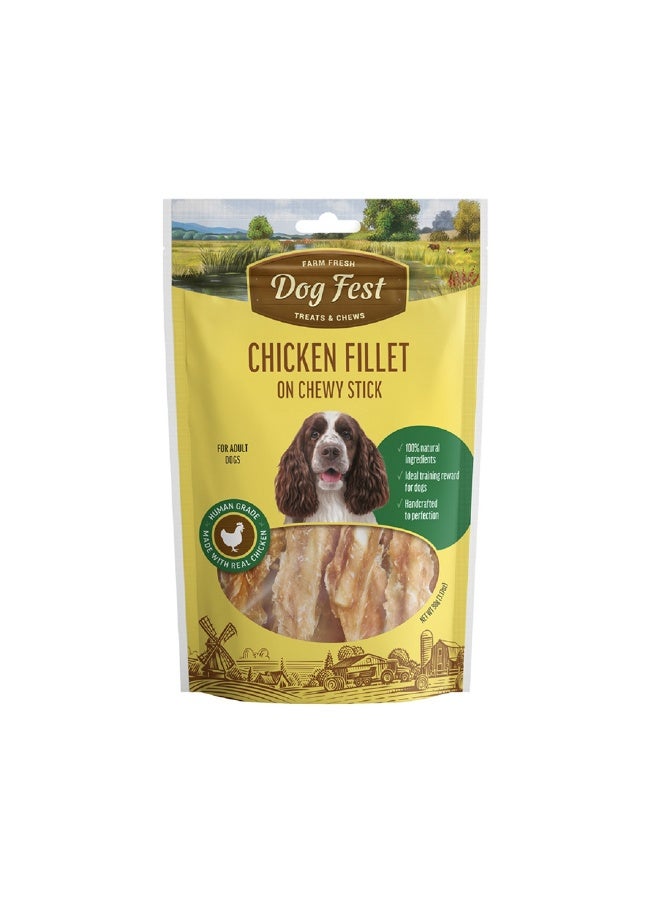Dog Fest Chicken Fillet Chewy Stick for Dogs - 90 g