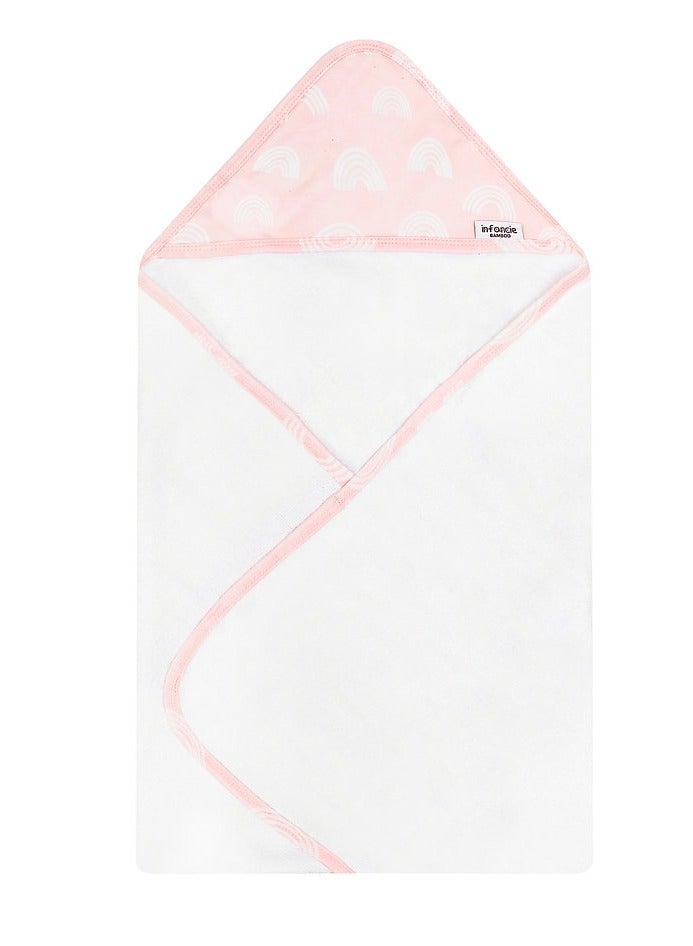 infancie Bamboo Hooded Baby Towels (Pack of 2) – 75 cm x 75 cm, Suitable for Newborn to 4 Years, Pink/Rose