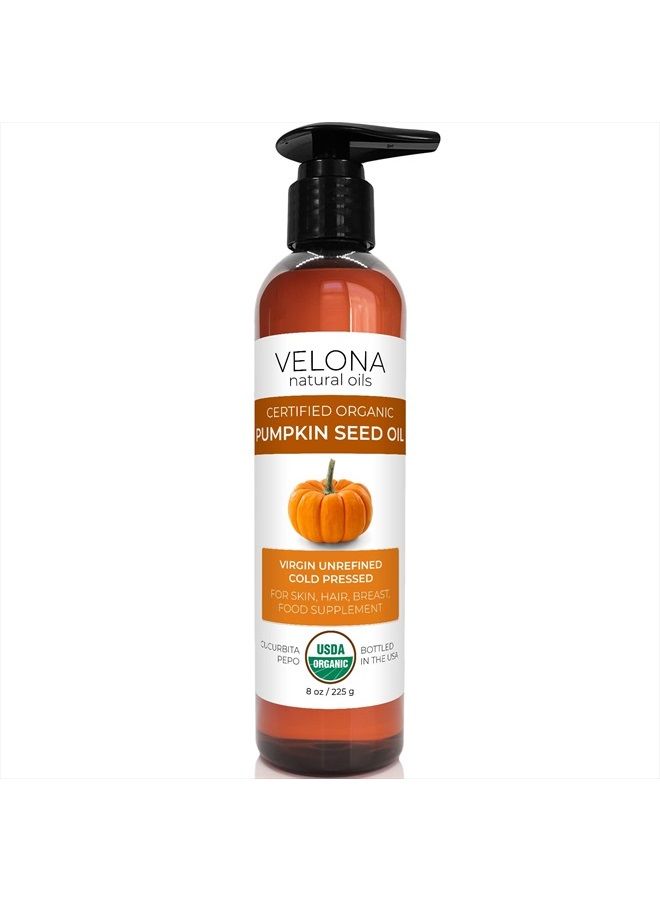 velona Pumpkin Seed Oil USDA Certified Organic - 8 oz | 100% Pure and Natural Carrier Oil | Unrefined, Cold Pressed | Cooking, Face, Hair, Body & Skin Care | Use Today - Enjoy Results - Image 5
