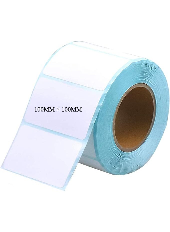 Thermal 100×100mm Shipping Labels Square | Waterproof Oil-Proof Scratch-Resistant Label Paper | Strong Adhesive Thick Paper | E-commerce Logistics Labels | 2 Rolls 1000 Labels - Image 1