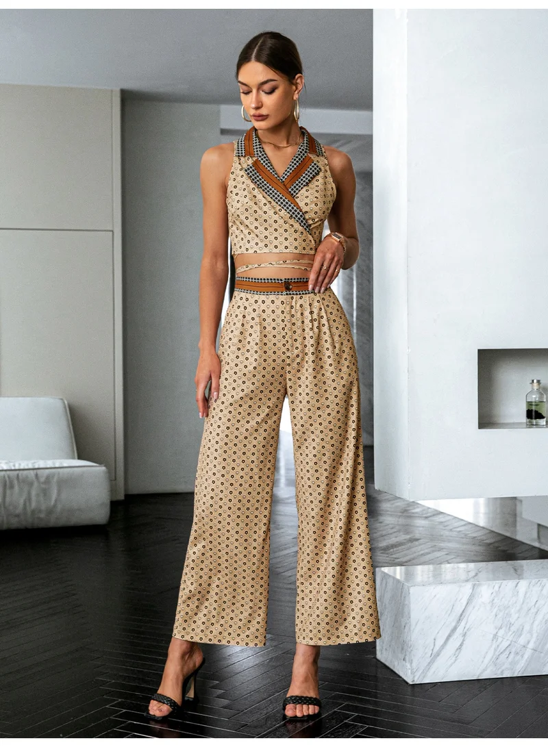 SIMPLEE Women's 2-Piece Outfit Set - Matching Top & Pants for Stylish Look