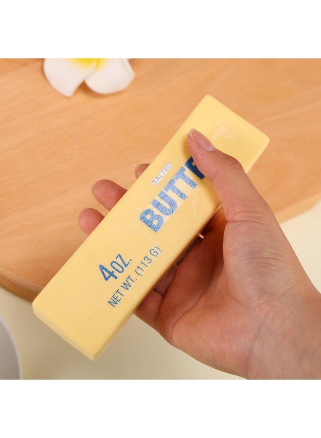 Butter Squeeze Toy – Slow Rising Butter Stick – PU Material Stress Relief Toy for Office School Anxiety Decompression – Light Yellow – 14 cm - Image 5