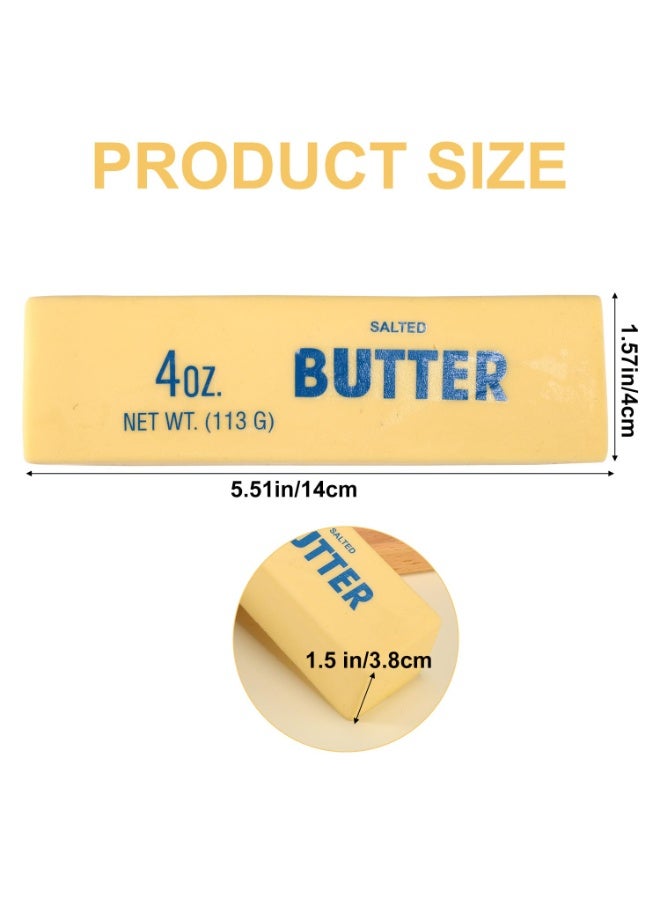Butter Squeeze Toy – Slow Rising Butter Stick – PU Material Stress Relief Toy for Office School Anxiety Decompression – Light Yellow – 14 cm - Image 2