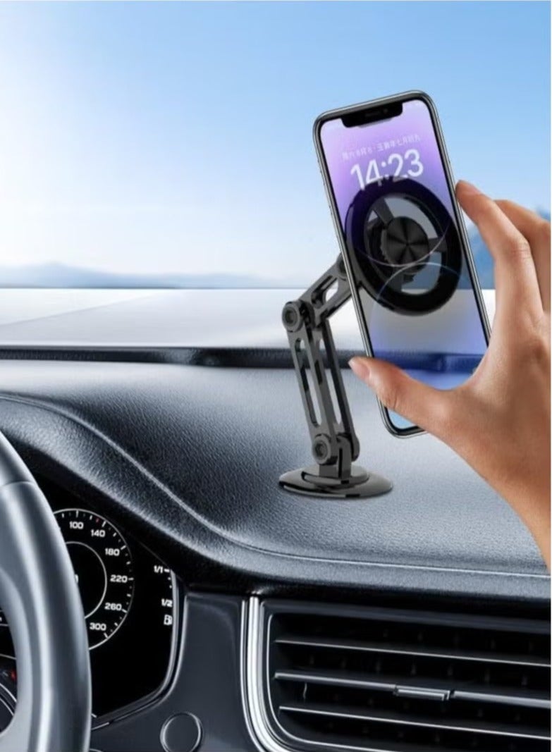 TIGER Universal 360° PRO Magnetic Car Phone Holder – Strong Suction Cup Mount with Adjustable Arm & Powerful Magnet for Dashboard/Windshield, Hands-Free Mobile Stand, Secure Grip, Ideal for iPhone, Samsung, and All Smartphones (Black) - Image 3