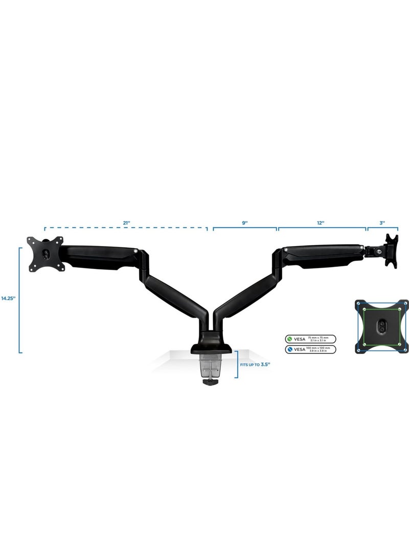 ELTRAZONE Monitor Desk Mount,Computer Monitor Stand,Height Adjustable Arm Fits Up To 32 Inch Screens,VESA 75x75and100x100,20 Lb Capacity,Black - Image 4
