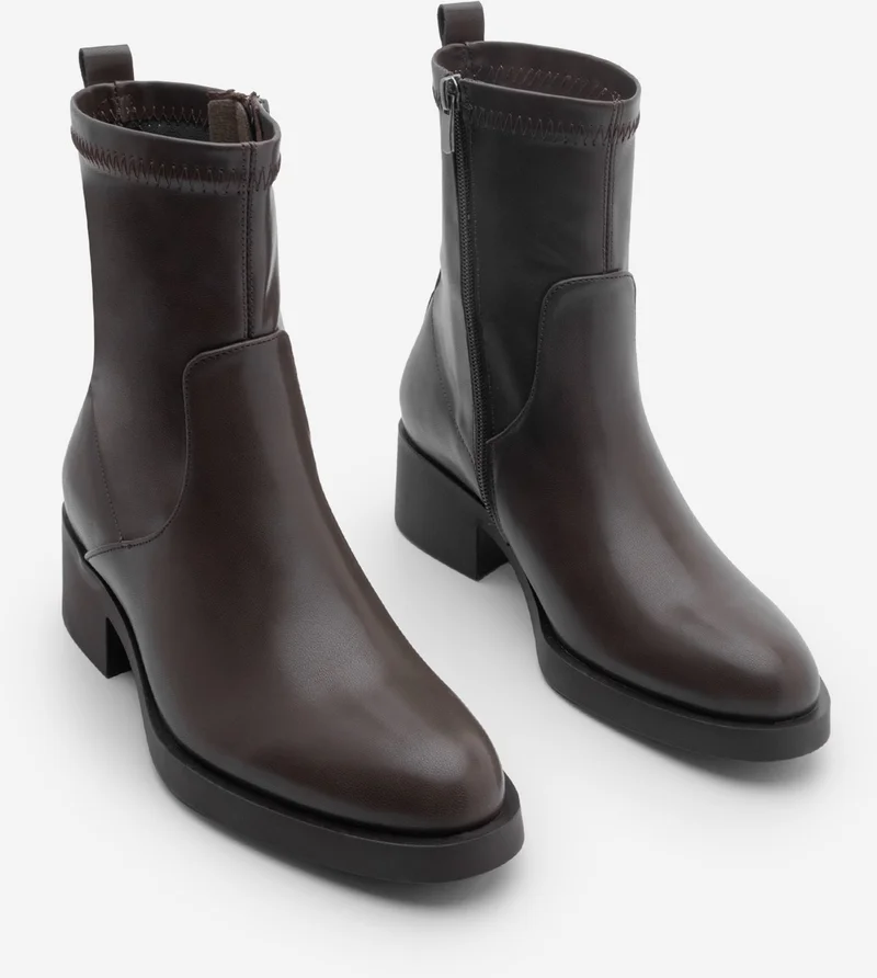 MARJIN Women's Zippered Casual Boots Befor