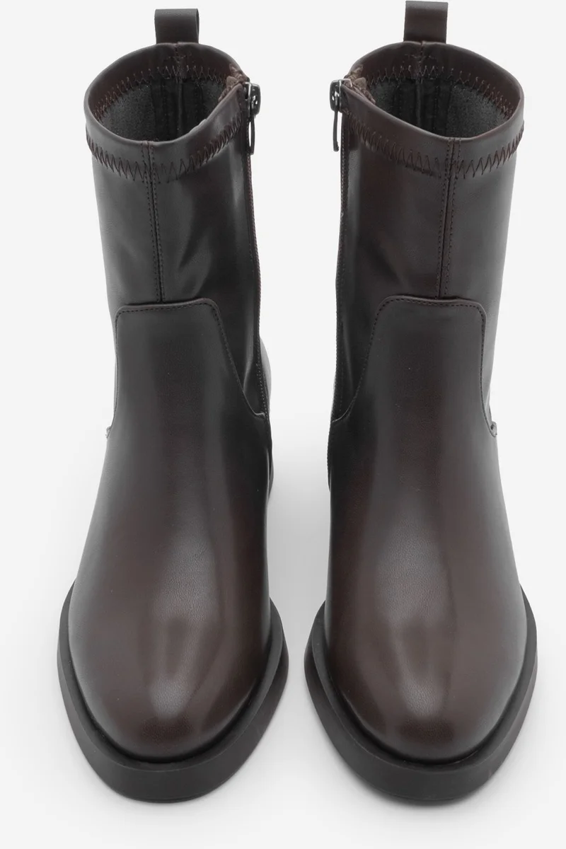 MARJIN Women's Zippered Casual Boots Befor