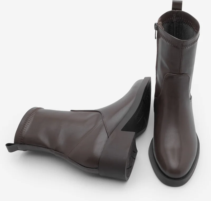MARJIN Women's Zippered Casual Boots Befor