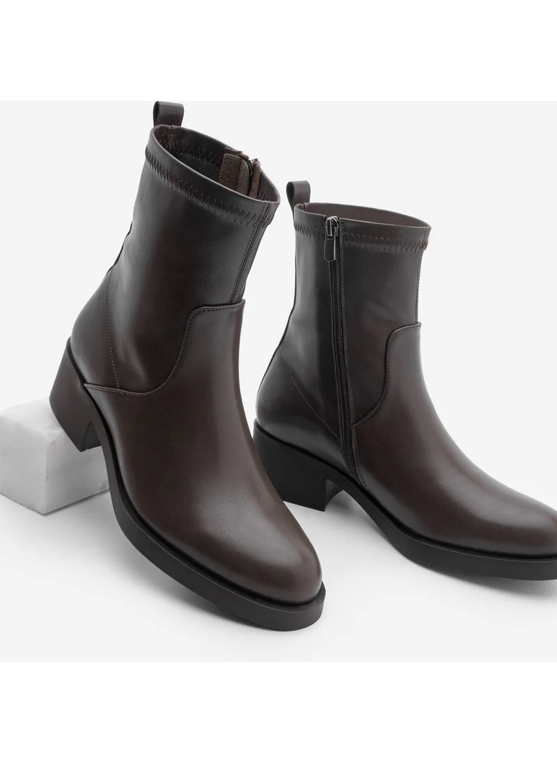 MARJIN Women's Zippered Casual Boots Befor