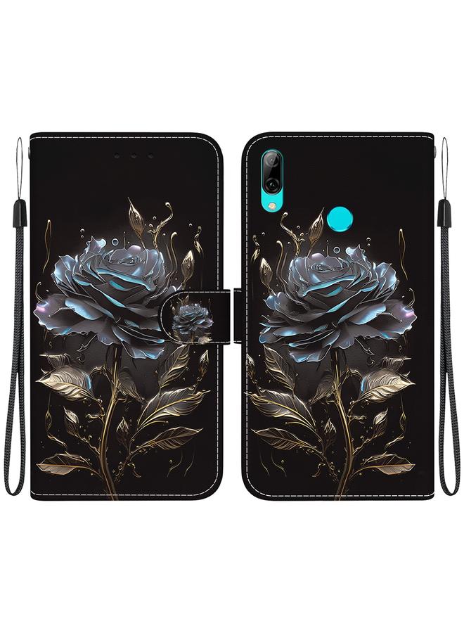 جراب لهاتف Huawei P Smart 2019 مصنوع من الجلد برسومات ملونة وملمس كريستالي - Image 1