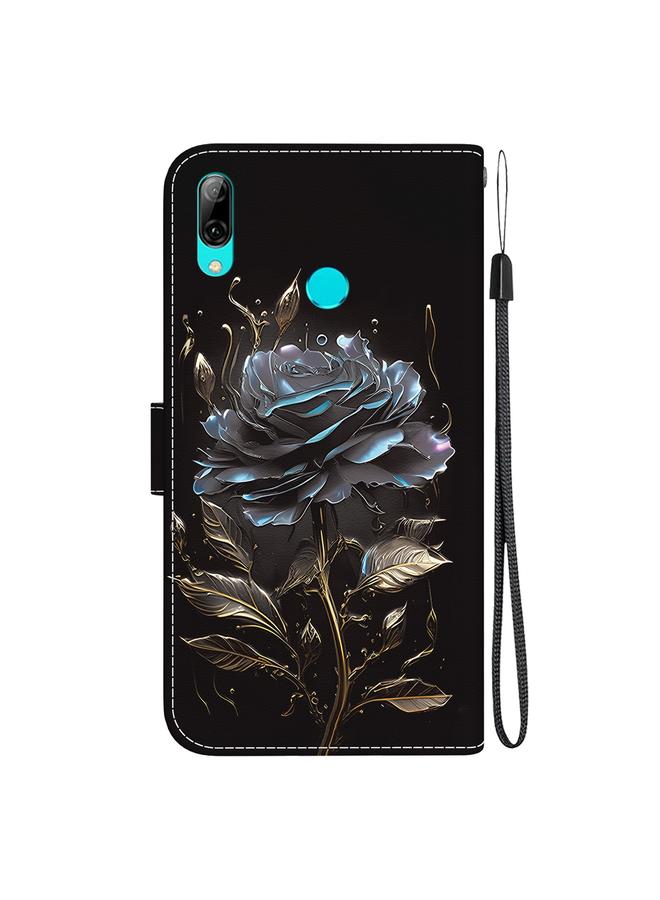 جراب لهاتف Huawei P Smart 2019 مصنوع من الجلد برسومات ملونة وملمس كريستالي - Image 3