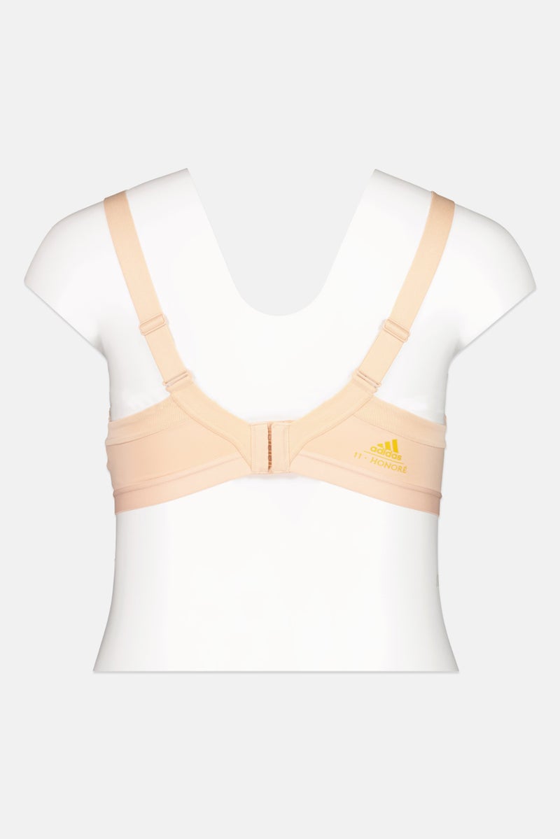 Adidas Women Padded Sports Bra, Light Peach - Image 3