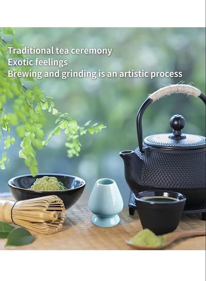 BOUND MOAT 3-Piece Matcha Tea Whisk Set Matcha Stirrer Bamboo Spoon with Hook Matcha Brush Placeer Set Traditional Matcha Tools Set (Green) - Image 4