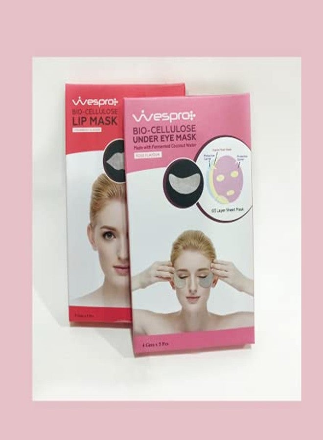 Wespro Bio Cellulose Eye Mask and Lip Mask Combo - Pack of 5 each - Image 1