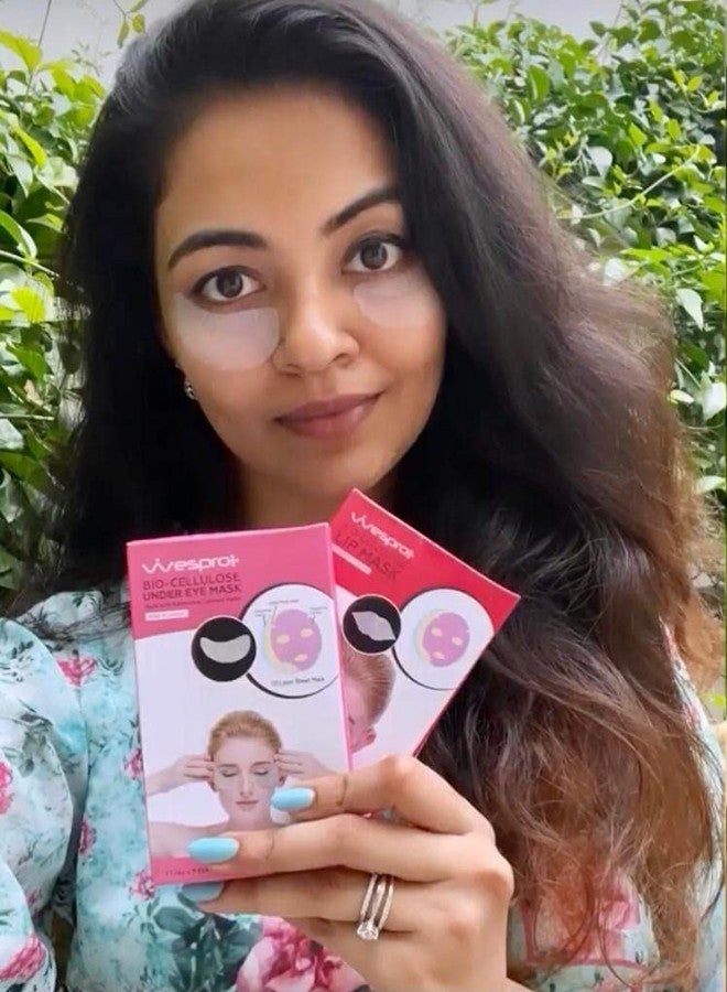 Wespro Bio Cellulose Eye Mask and Lip Mask Combo - Pack of 5 each - Image 4