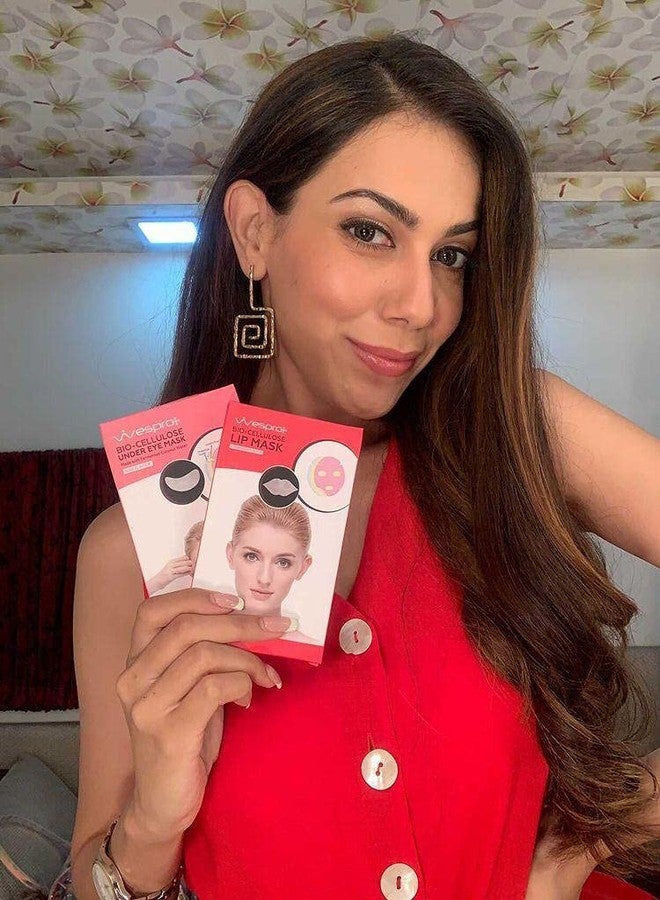 Wespro Bio Cellulose Eye Mask and Lip Mask Combo - Pack of 5 each - Image 2