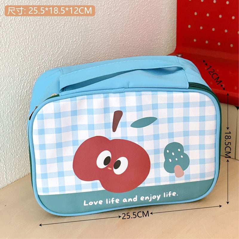 Cute Cartoon Doll Makeup Bag – Large Capacity PVC Waterproof Handbag for Daily Use - Image 1