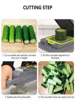 KEVIN Vegetable Slicer, All-in-one Kitchen Vegetable and Fruit Divider, Vegetable Cutter/grater/slicer, Suitable for Potatoes, Carrots, Cucumbers  - Image 4