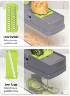 KEVIN Vegetable Slicer, All-in-one Kitchen Vegetable and Fruit Divider, Vegetable Cutter/grater/slicer, Suitable for Potatoes, Carrots, Cucumbers  - Image 2