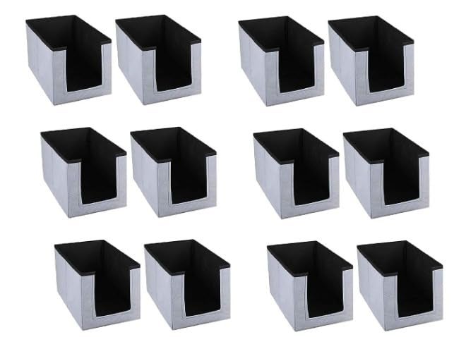 ink craft ink craft Non Woven Shirt Stacker Closet Organizer Shirts And Clothing StackerCloth Storage Foldable WardrobeCloset OrganizerGarment Cover For Wardrobe Organize pack of 12 Light Blue - Image 1