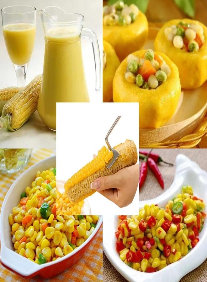 Achouray Corn Cob Peeler, 2025 NEW Long Handle Stainless Steel Corn Peeler for Corn on the Cob Stripper Tool, Corns Peelers Stainless Steel Splitter Tool Easy Fast Corn Remover Tool for Home Kitchen (1pcs) - Image 3