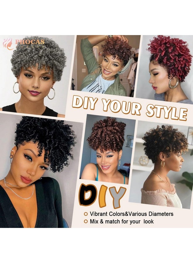 PHOCAS 10'' 5Packs Short Curly Crochet Hair Jump Wand Crochet Braids For Black Women 6Mm Natural Black To Gloden Blonde - Image 4