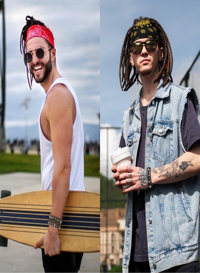 Yolev 4 Pcs Punk Studded Bracelets Rock Leather Emo Bracelets 80s Gothic Spike Cuff Bracelet Set Retro Classic Emo Jewelry Accessories for Men Women Rocker Outfits - Image 2