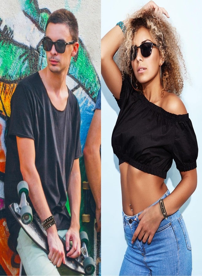 Yolev 4 Pcs Punk Studded Bracelets Rock Leather Emo Bracelets 80s Gothic Spike Cuff Bracelet Set Retro Classic Emo Jewelry Accessories for Men Women Rocker Outfits - Image 5