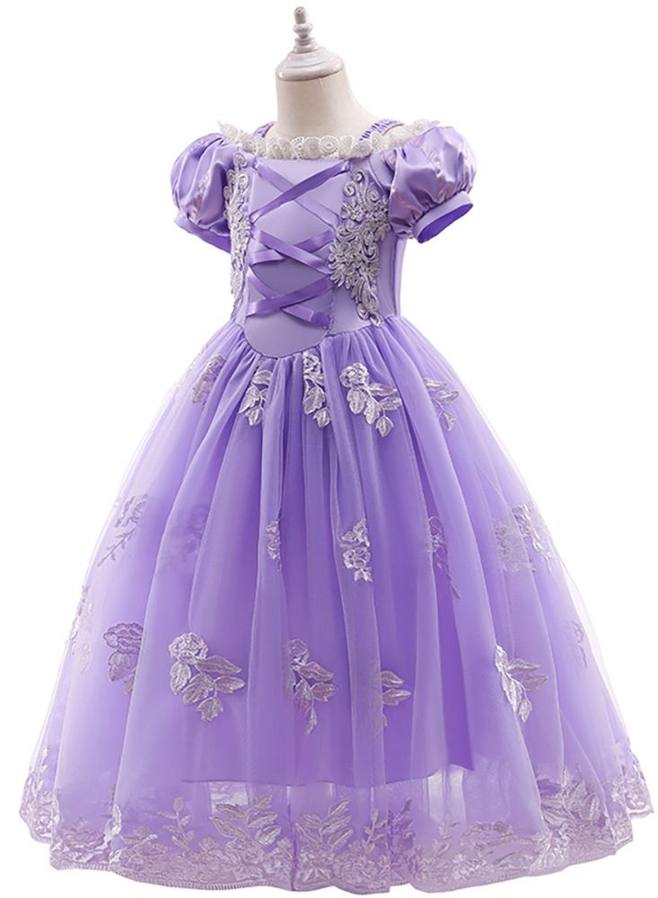 Loquat Fashion princess dress with embroidered lace  - Image 3
